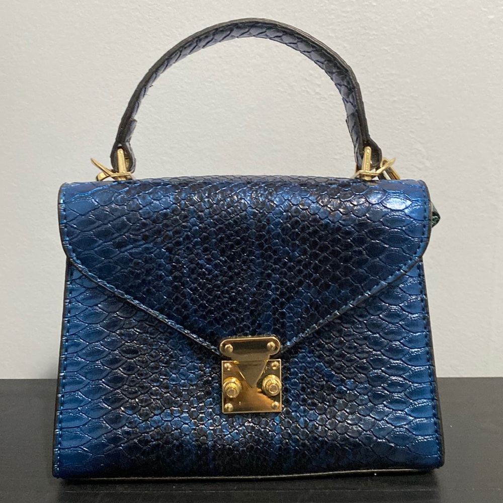 Faux Snakeskin Crossbody Bag